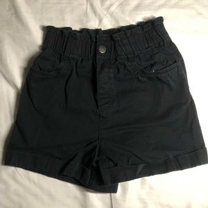 H&M Elastic Band Black Shorts